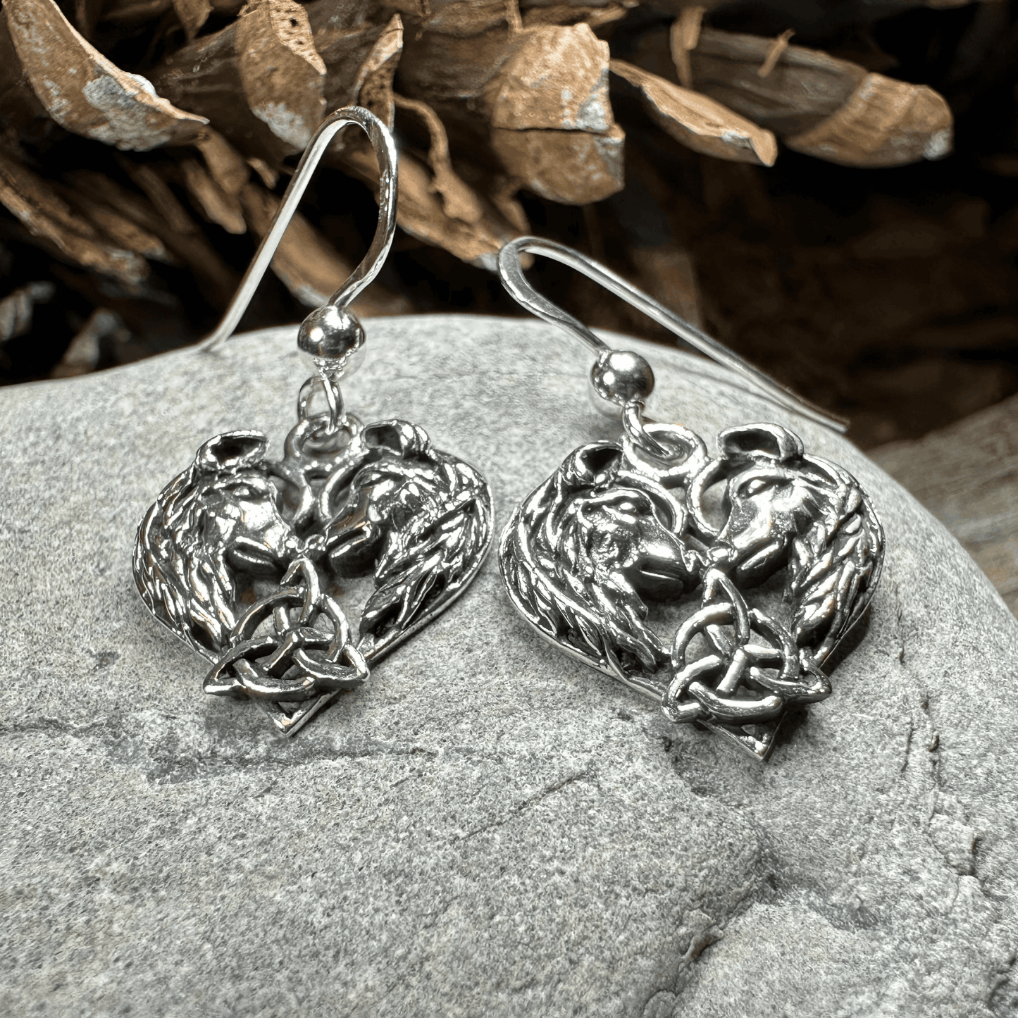 Celtic Wolf Lovers Earrings - 