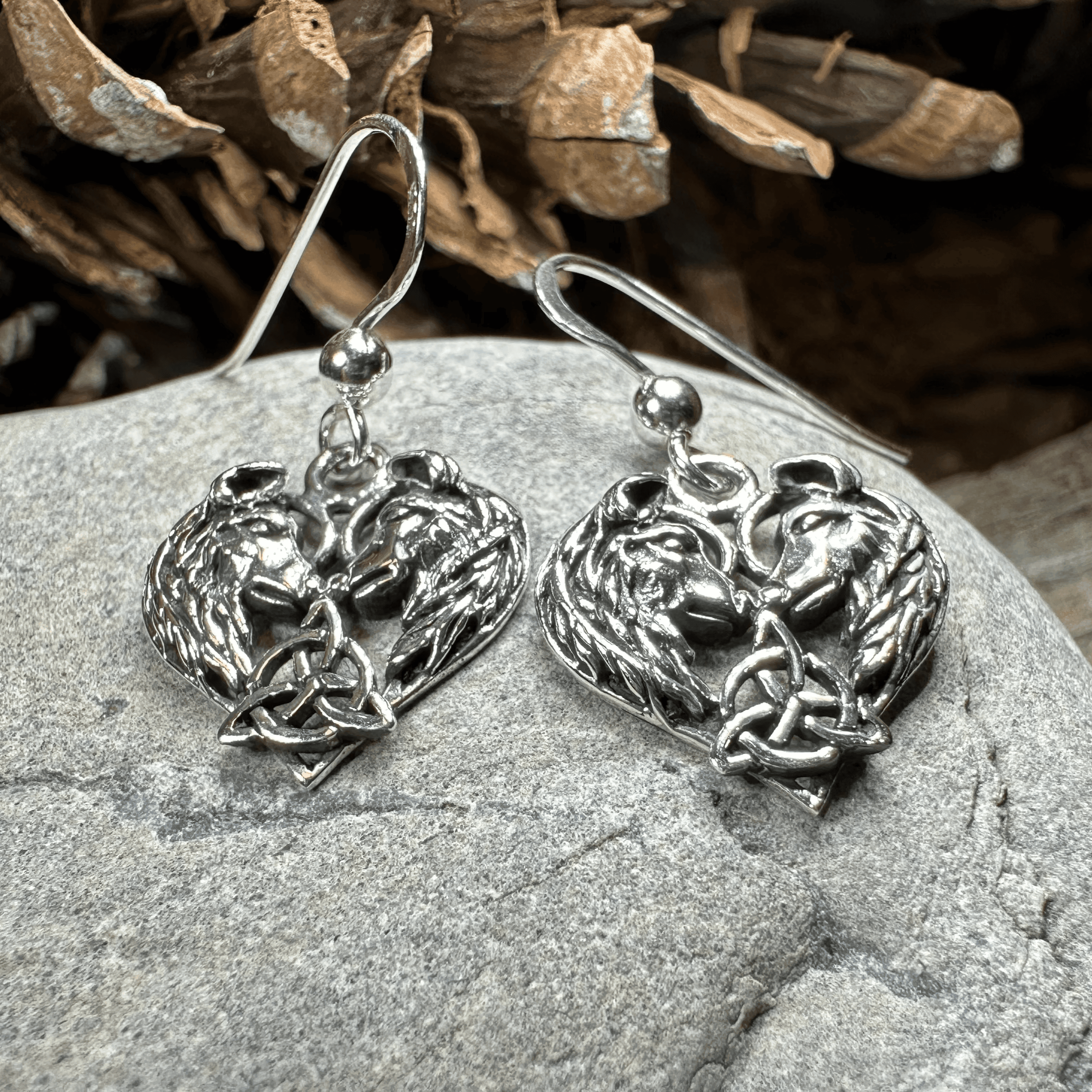 Celtic Wolf Lovers Earrings - 
