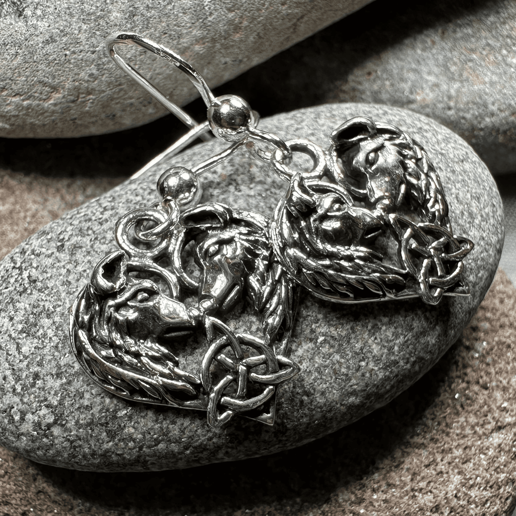 Celtic Wolf Lovers Earrings - 
