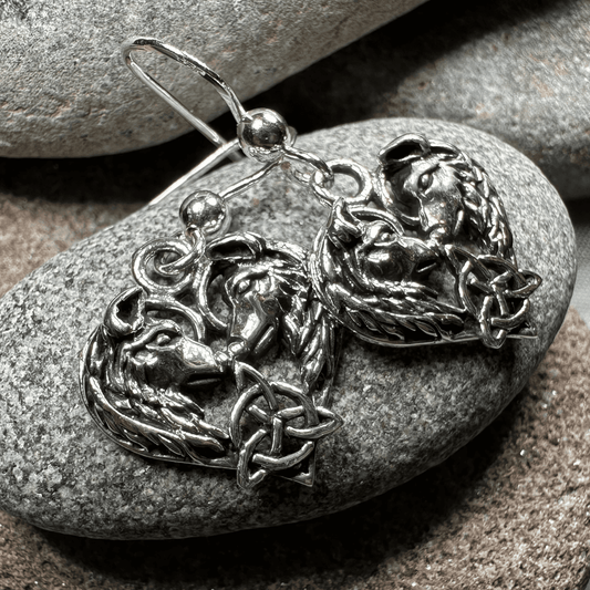 Celtic Wolf Lovers Earrings - 