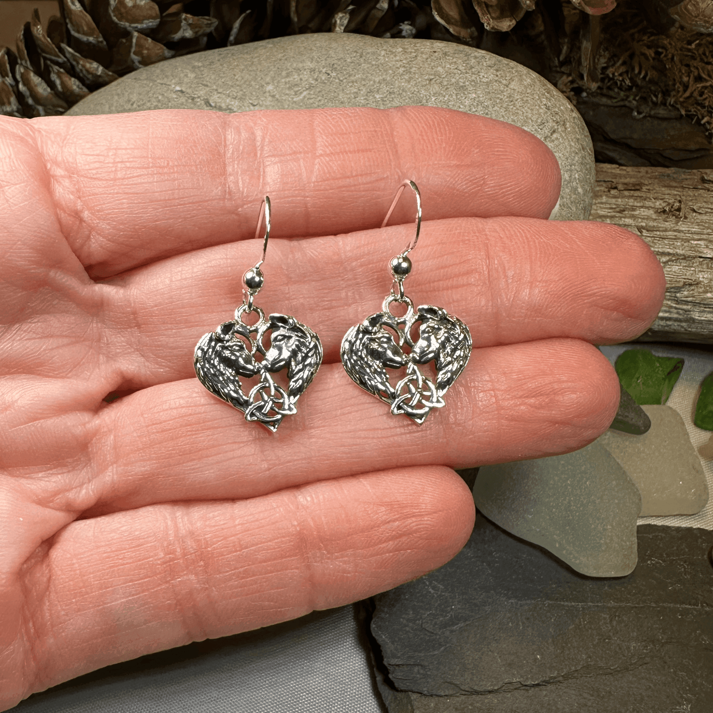 Celtic Wolf Lovers Earrings - 