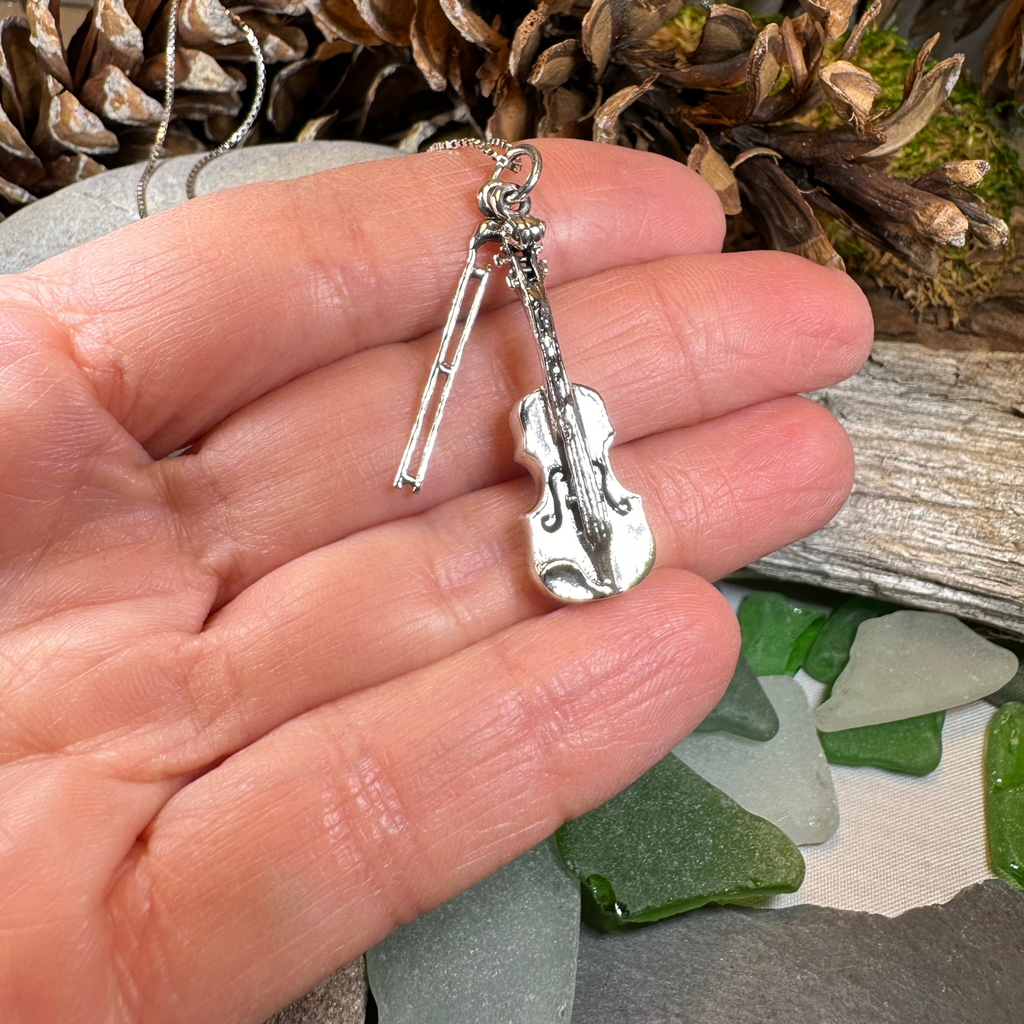 Irish Fiddle Celtic Necklace