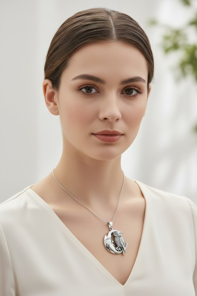 Oidhche Mhath Owl Necklace