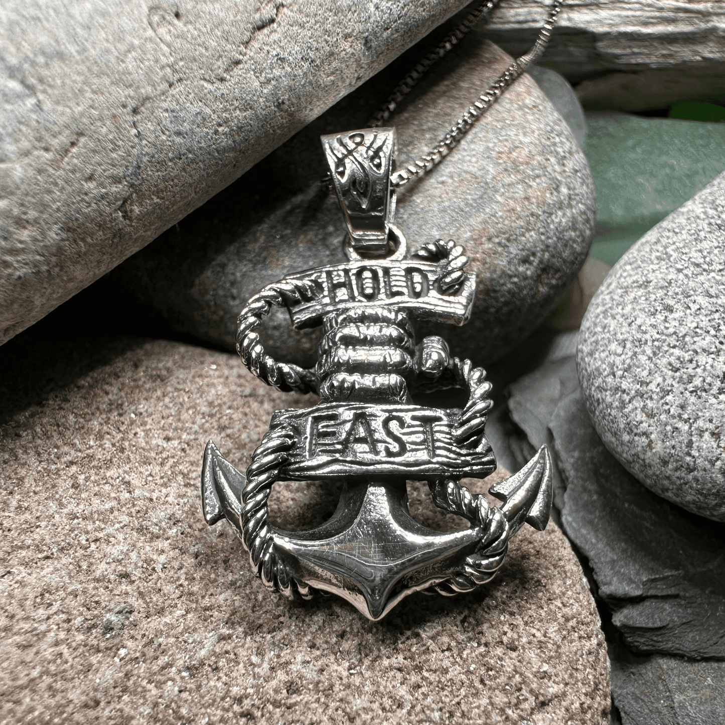 Hold Fast Anchor Necklace - 18