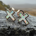 Grace Opal Cross Earrings
