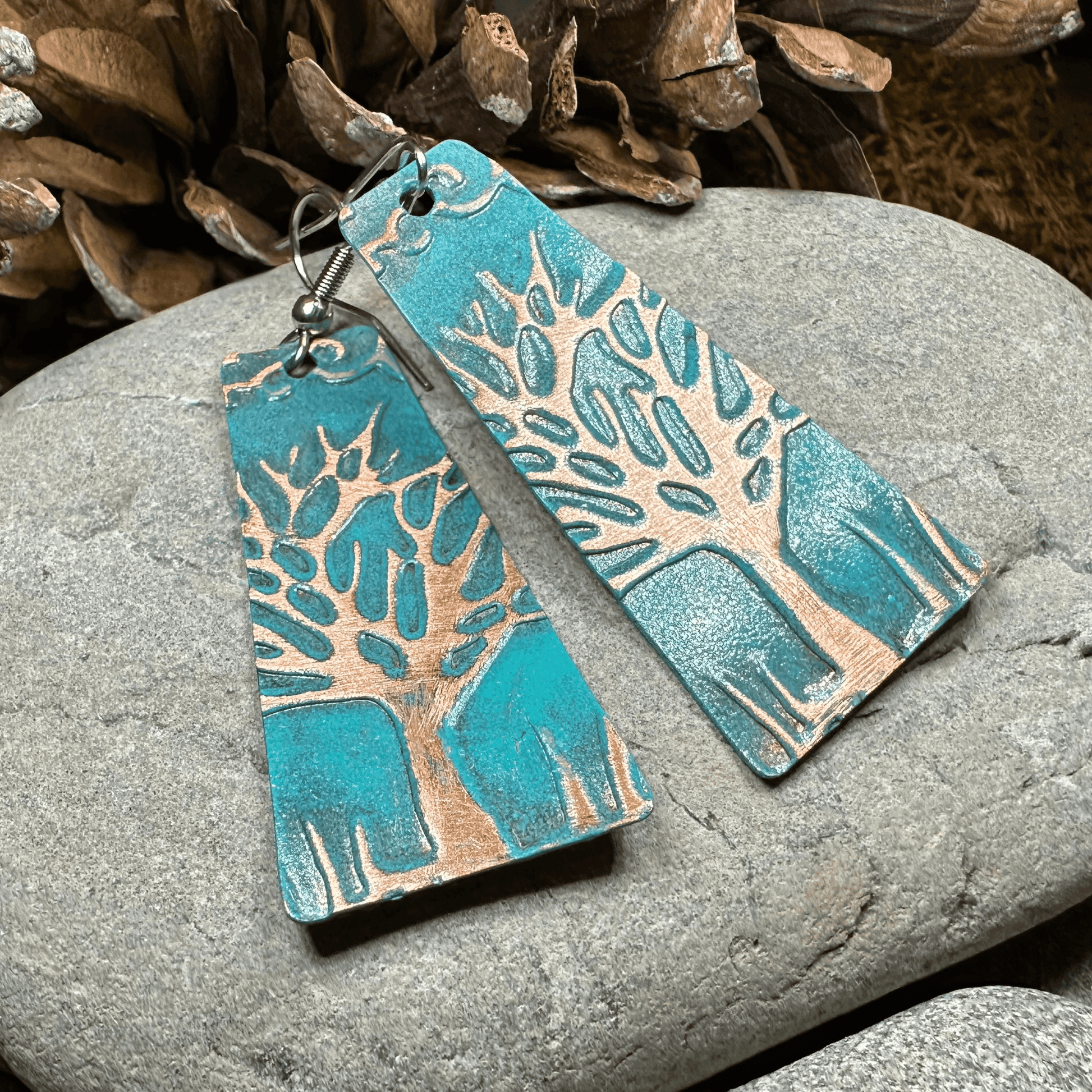 Homeward Tree of Life Copper Earrings - 