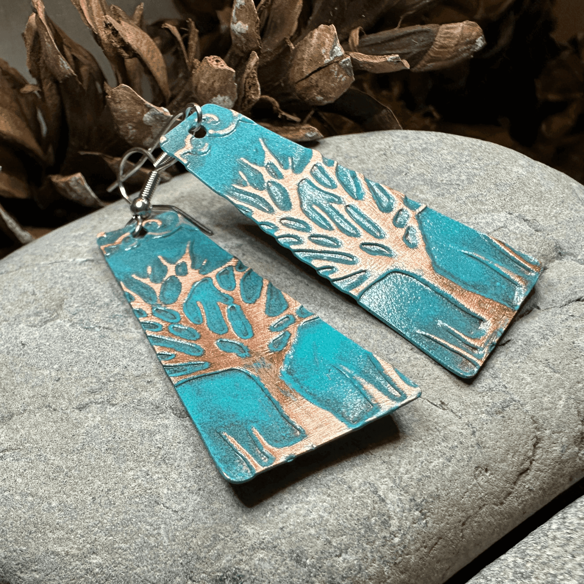 Homeward Tree of Life Copper Earrings - 