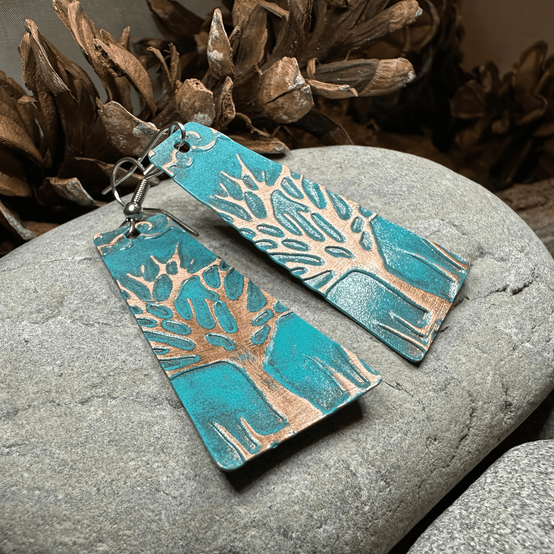 Homeward Tree of Life Copper Earrings - 
