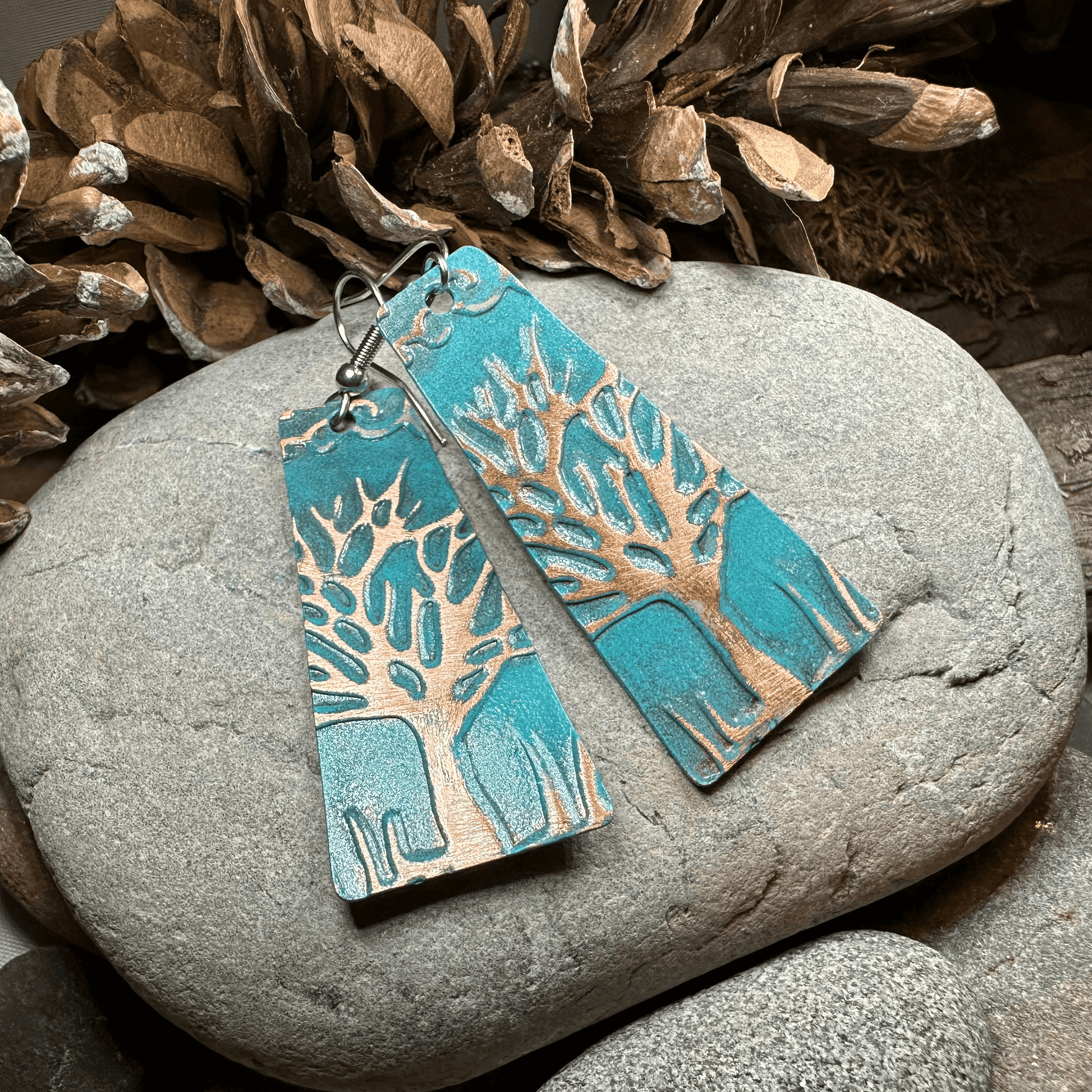 Homeward Tree of Life Copper Earrings - 