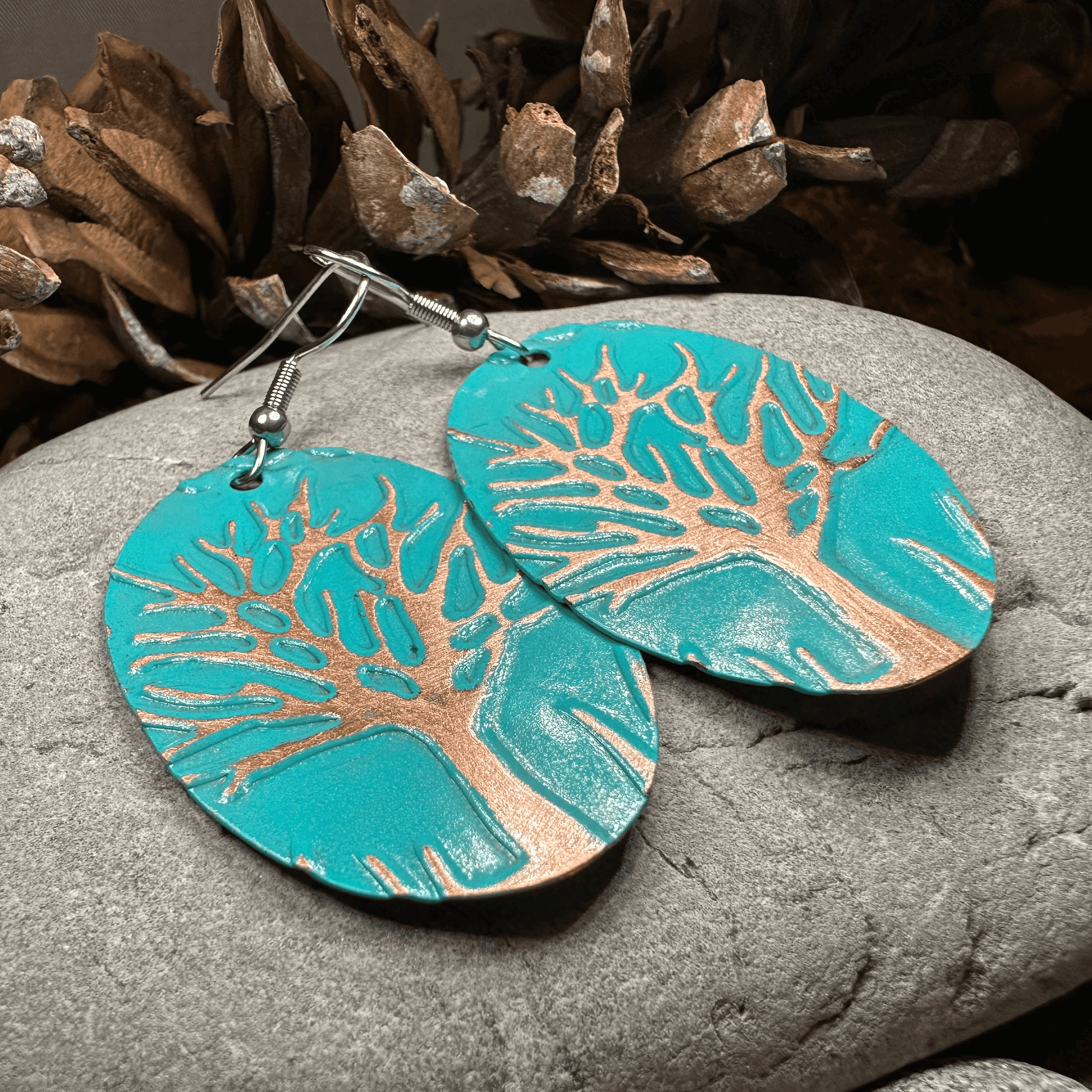 Oaksong Tree of Life Copper Earrings - 