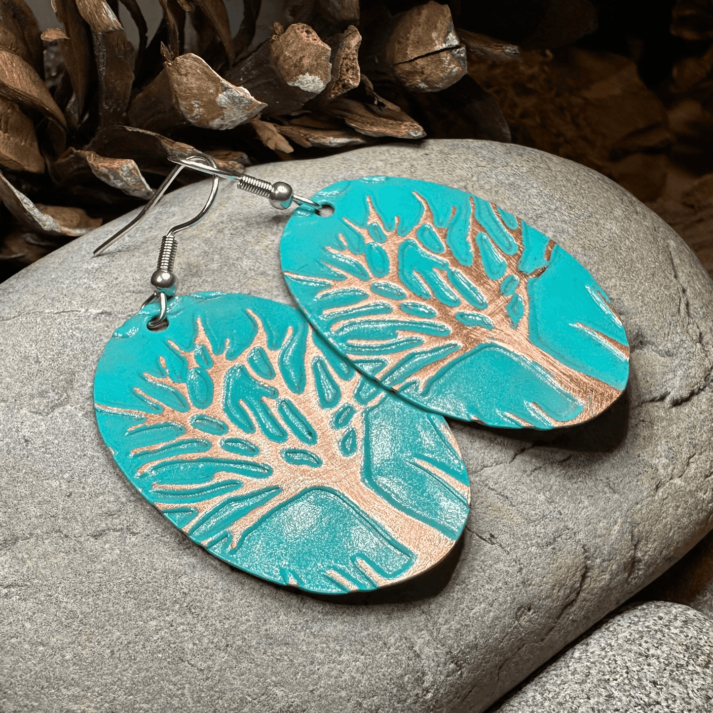 Oaksong Tree of Life Copper Earrings - 