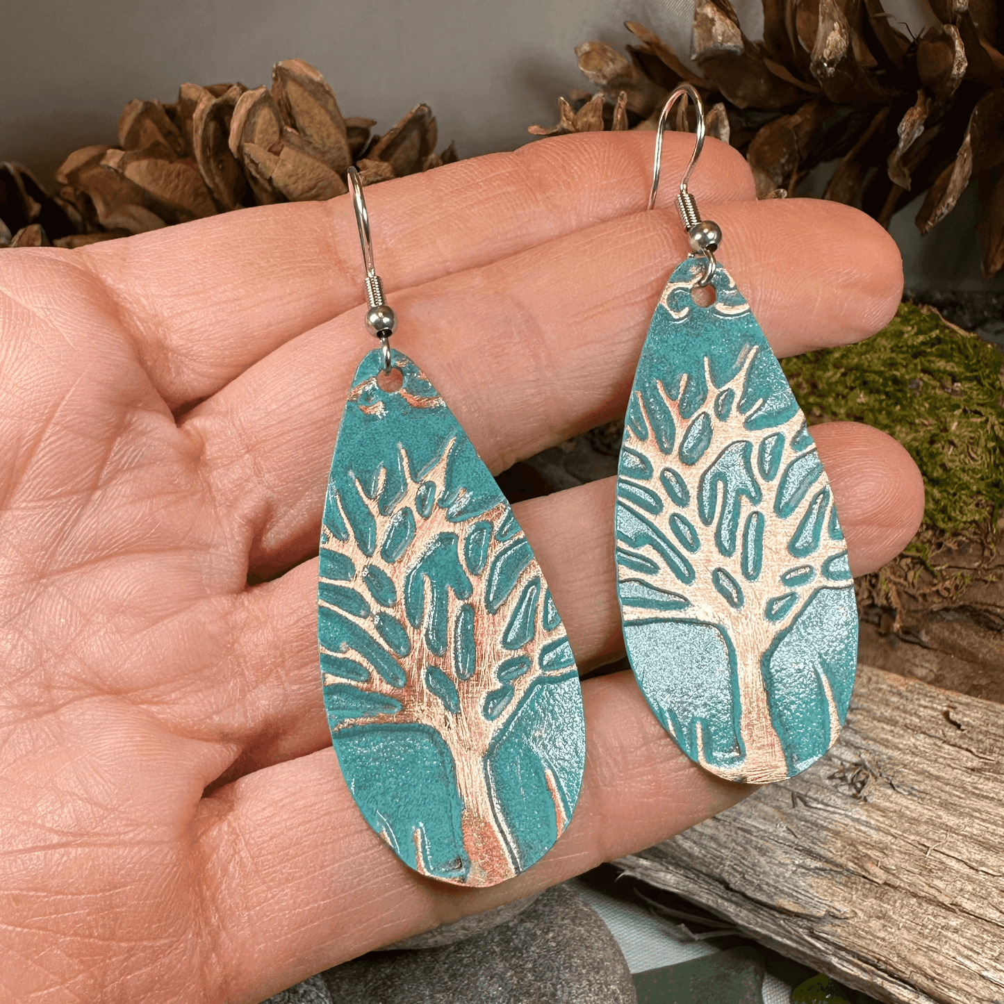 Oakwind Tree of Life Copper Earrings - 