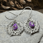 Celtic Victory Wreath Earrings - Mojave Turquoise