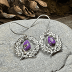 Celtic Victory Wreath Earrings - Moonstone