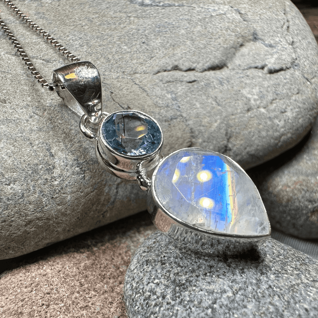 Celtic Morning Moonstone Necklace - 18 / Purple Amethyst
