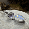 Celtic Morning Moonstone Necklace - 18 / Purple Amethyst