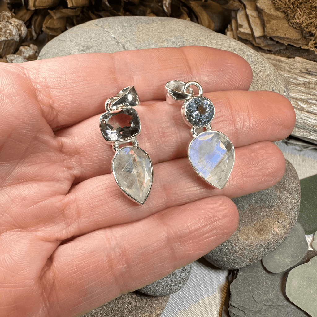Celtic Morning Moonstone Necklace - 18 / Purple Amethyst
