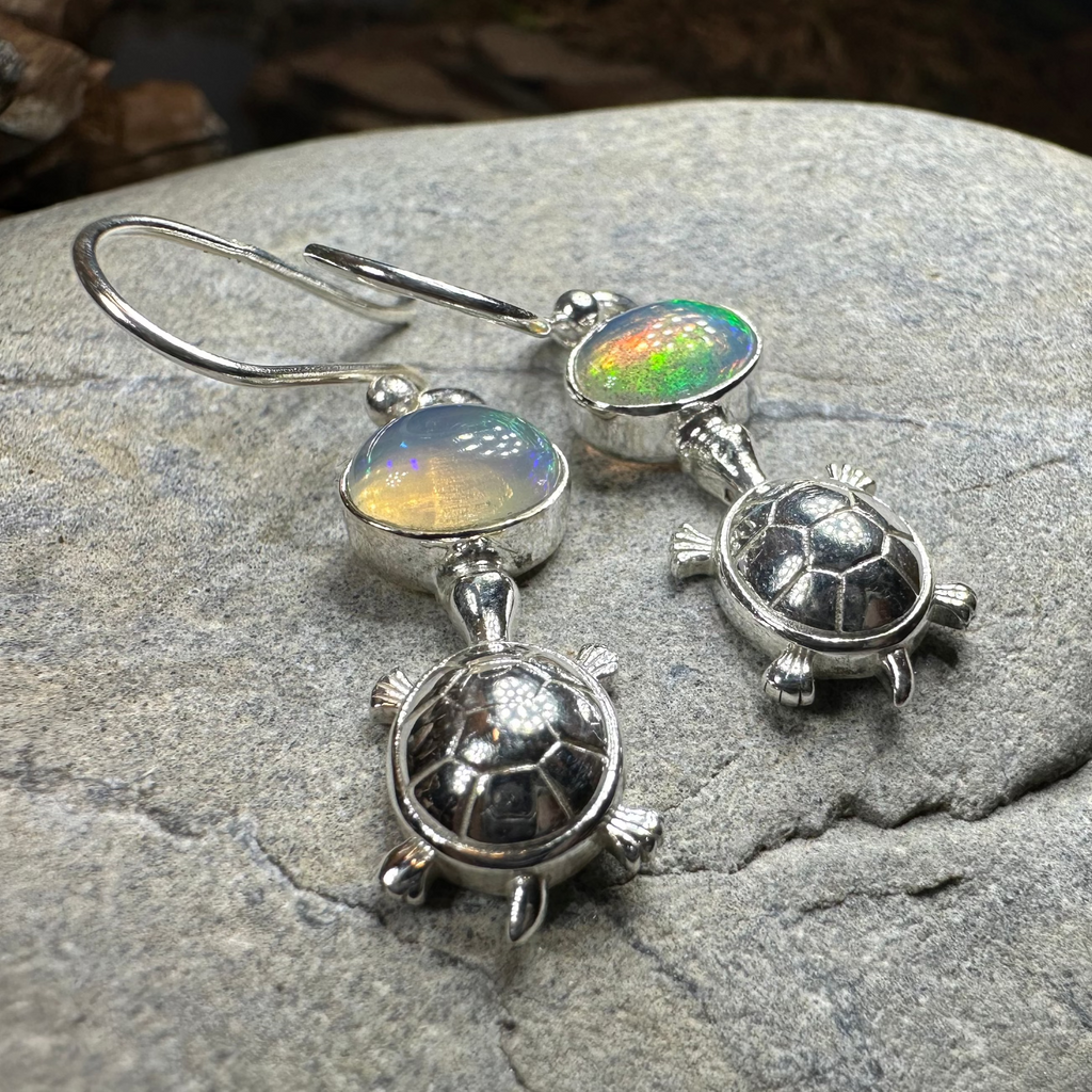 Turtle Opal Earrings