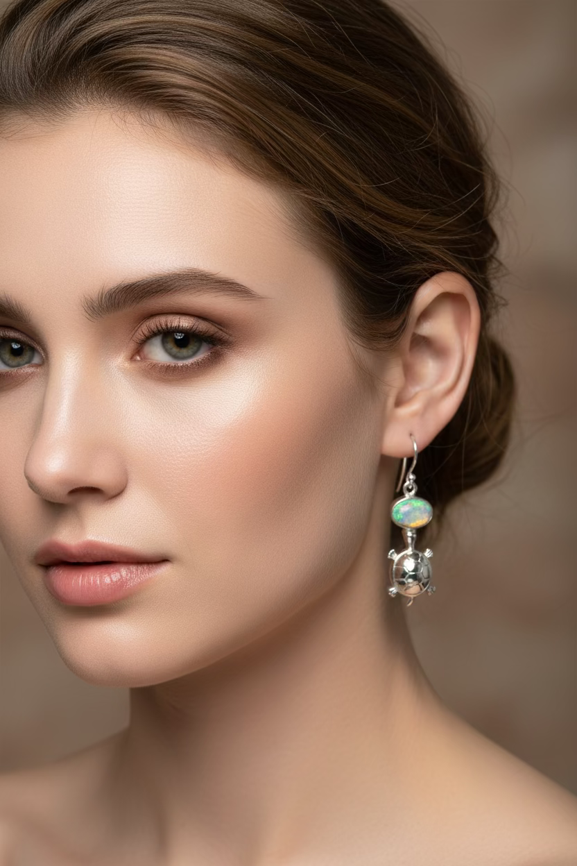 Turtle Opal Earrings