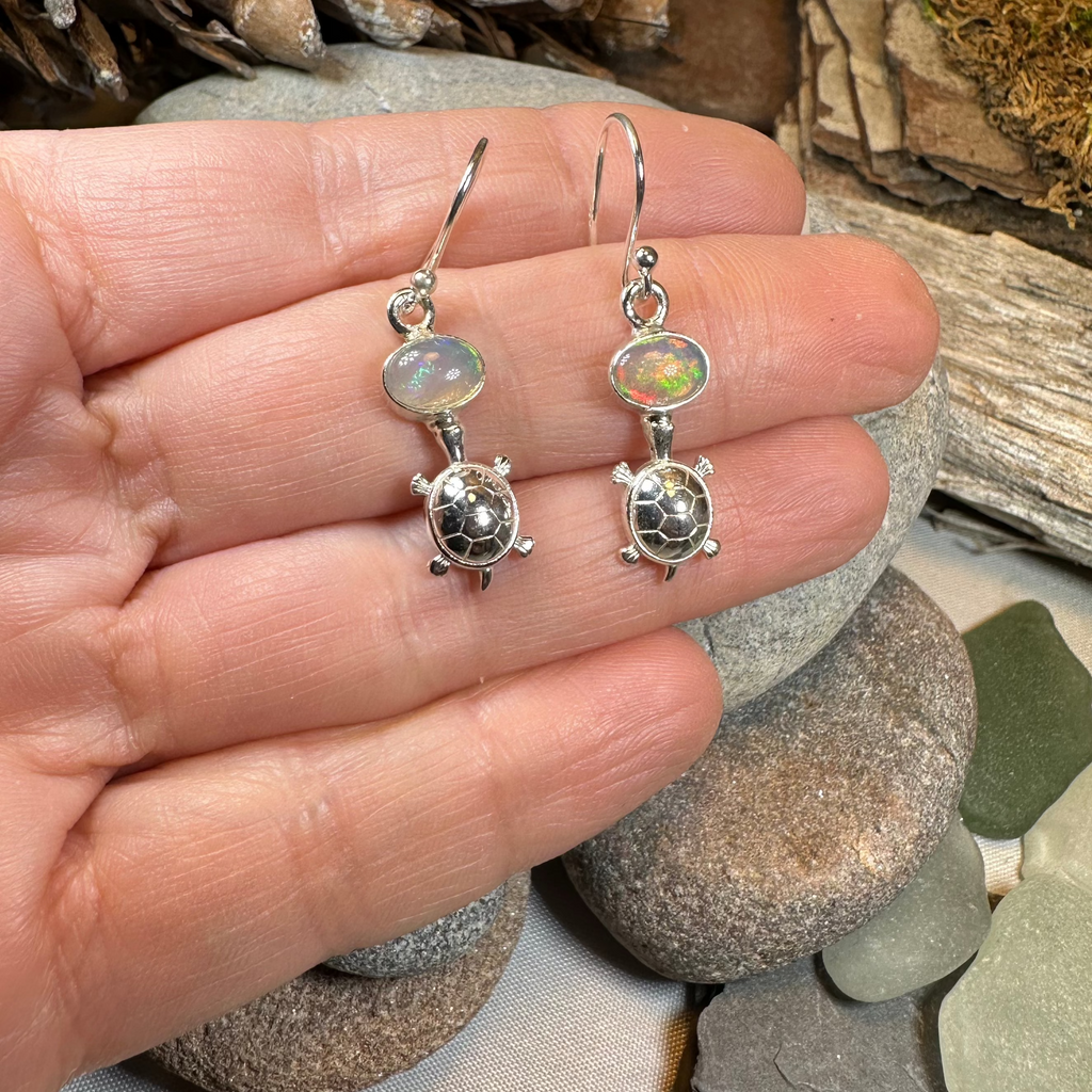 Turtle Opal Earrings