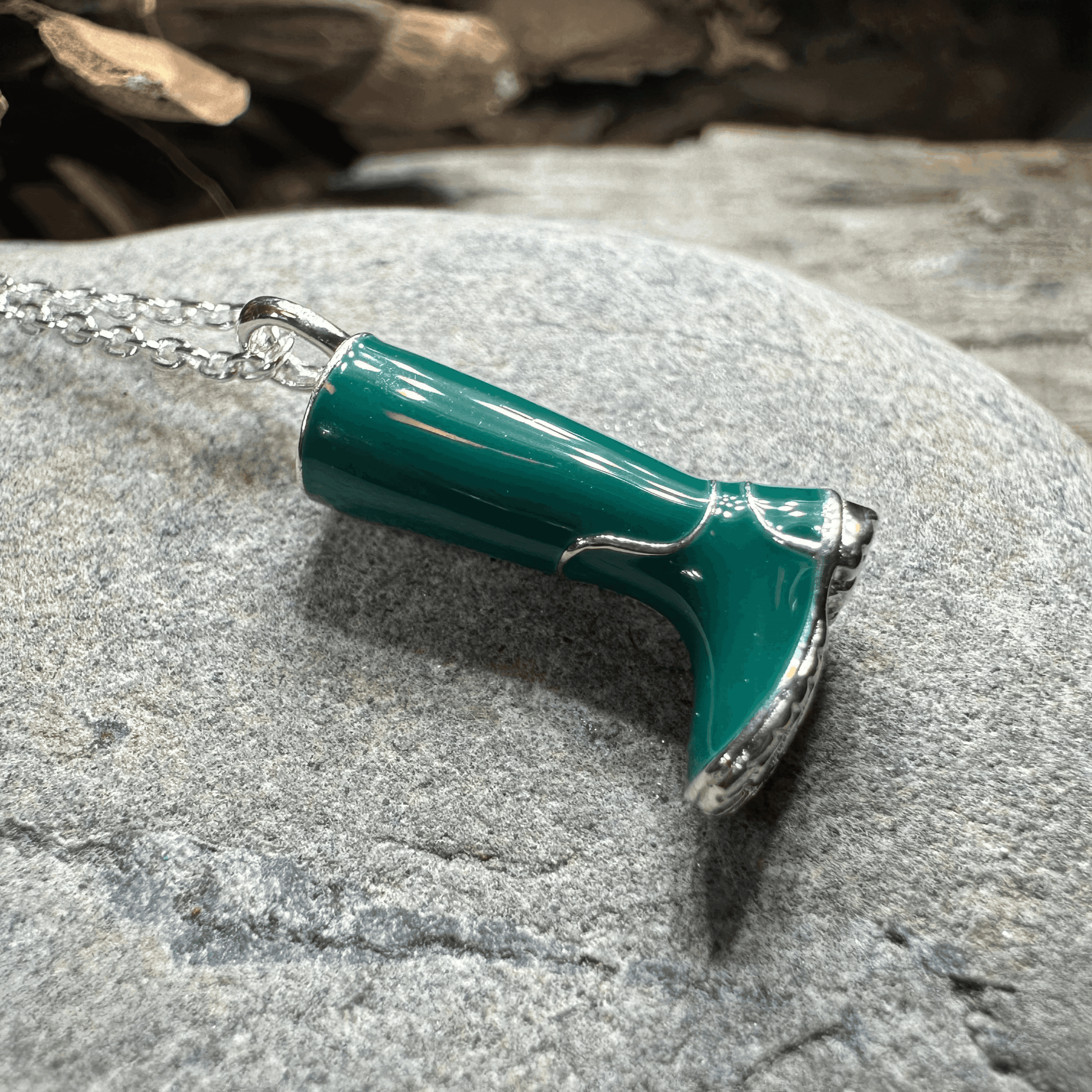 Rainy Day Wellies Boot Necklace - Pink