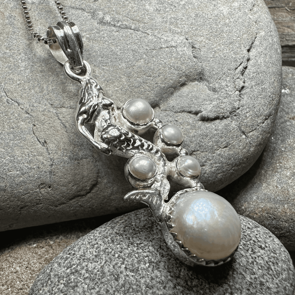 Marica Pearl Mermaid Necklace - 18