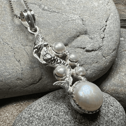 Marica Pearl Mermaid Necklace - 18