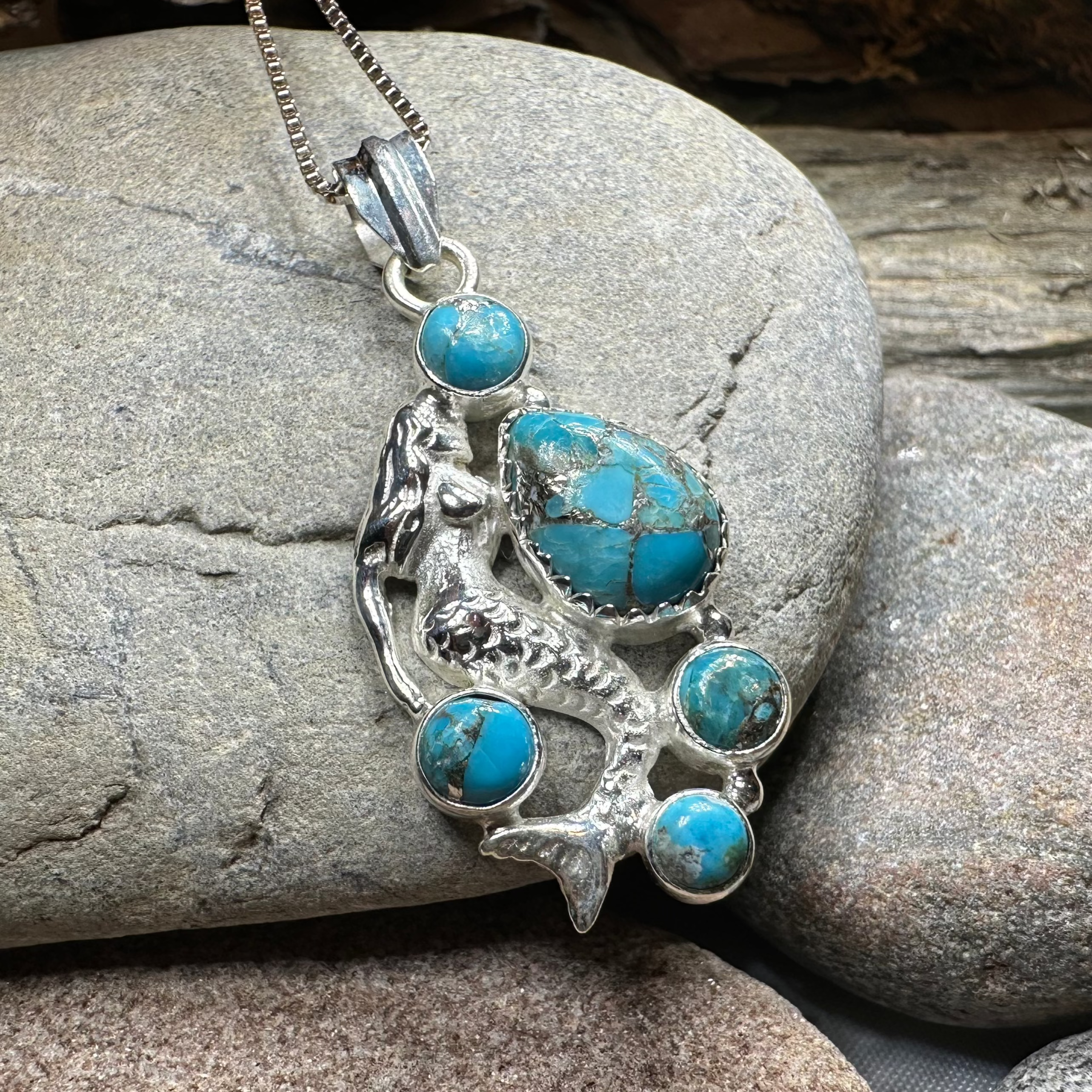Ilayda Mermaid Turquoise Necklace