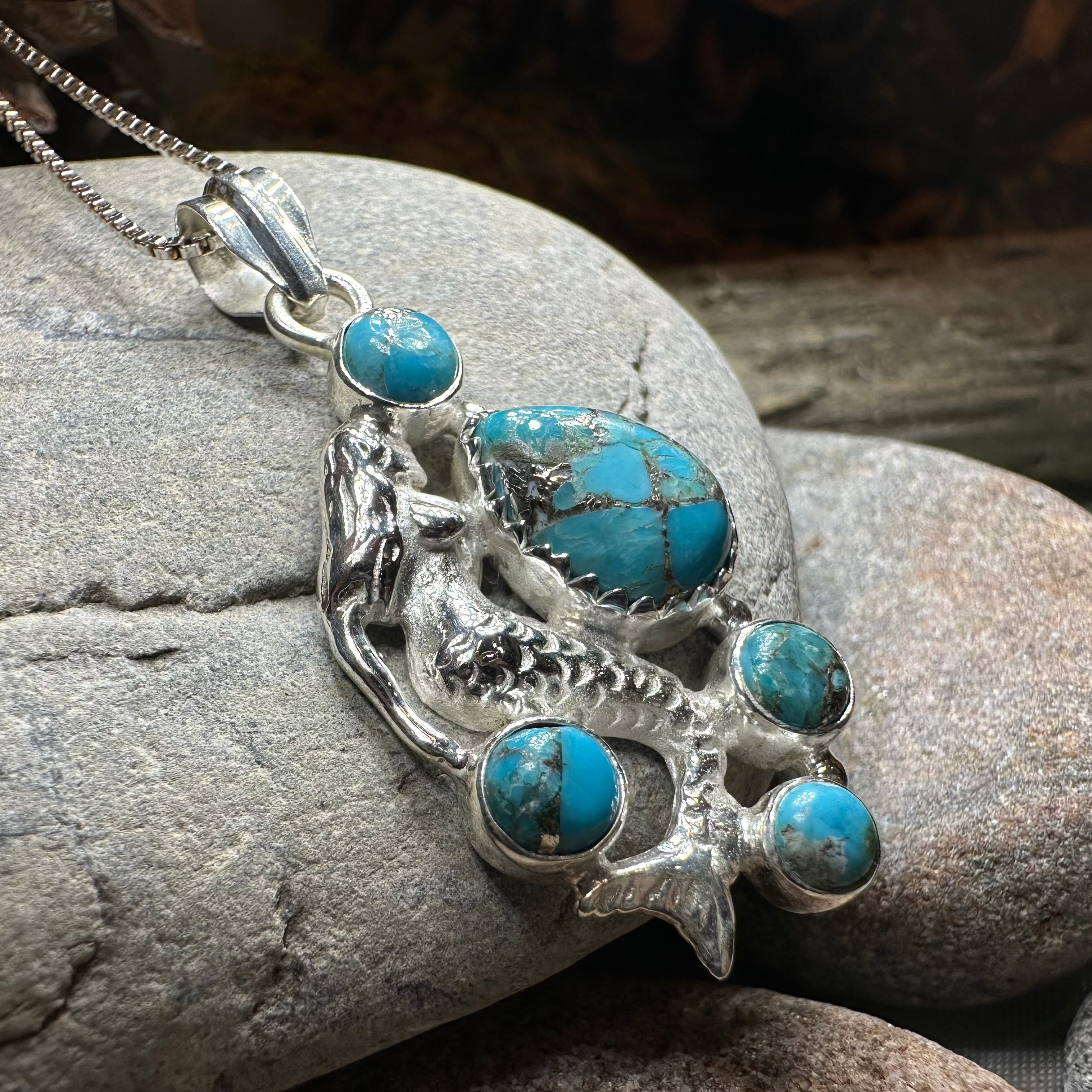 Ilayda Mermaid Turquoise Necklace