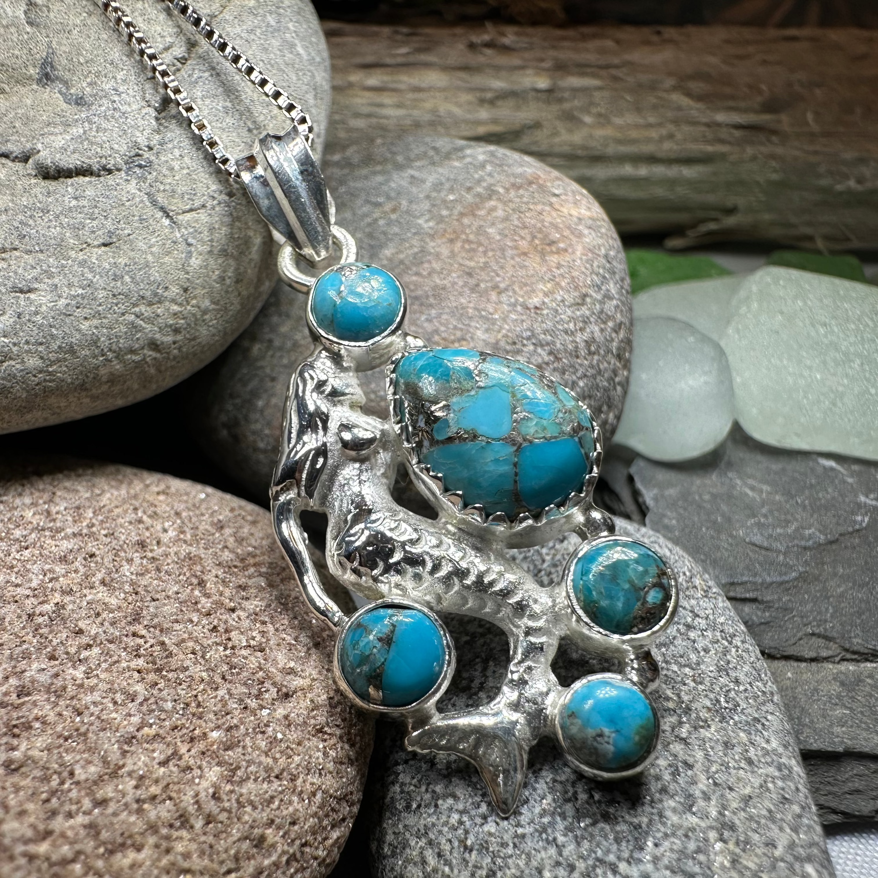 Ilayda Mermaid Turquoise Necklace