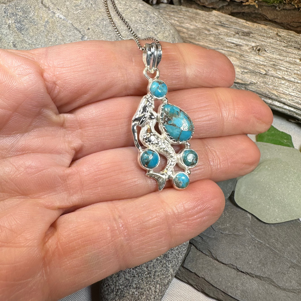 Ilayda Mermaid Turquoise Necklace