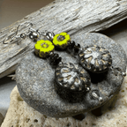 Celtic Twilight Mist Earrings - Dusky Green