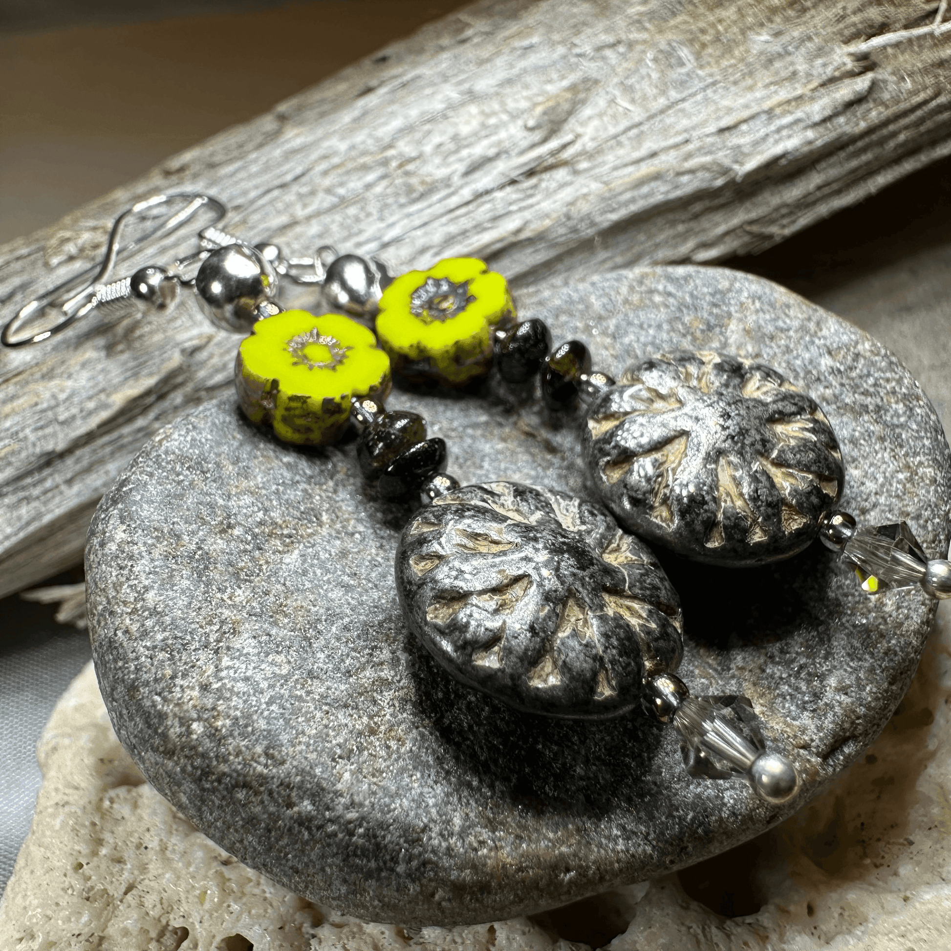 Celtic Twilight Mist Earrings - Dusky Green