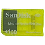 PSP Memory Stick Pro Duo - PSP - 1GB Neon Yellow