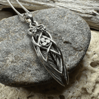 Art Deco Children of Lir Swan Necklace - 18