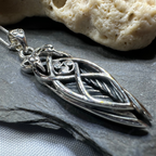Art Deco Children of Lir Swan Necklace