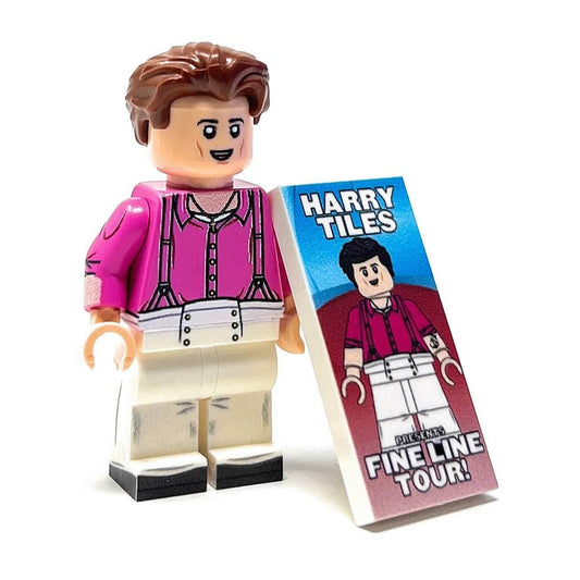 Harry Tiles Custom Musician Minifig w/ Concert Poster (Fine Line Tour) - 