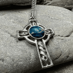 Heathergems Celtic Cross Necklace - Green