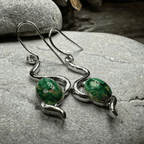 Heathergems Celtic Wiggle Earrings - Green