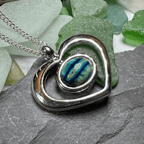 Heathergems Open Heart Necklace - Green