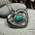 Heathergems Open Heart Necklace - Green