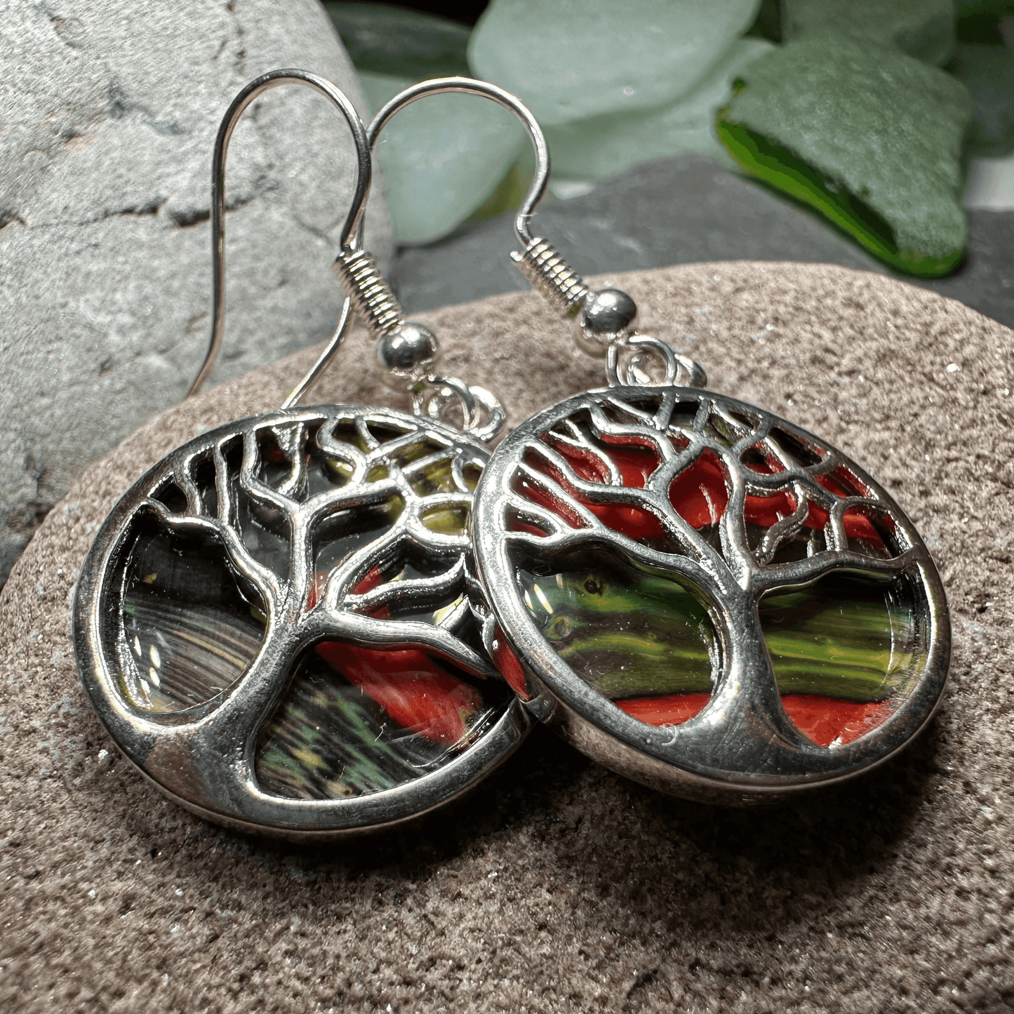 Heathergems Tree of Life Earrings - Purple Multi