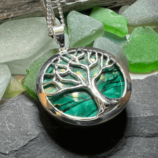 Heathergems Tree of Life Necklace - Green