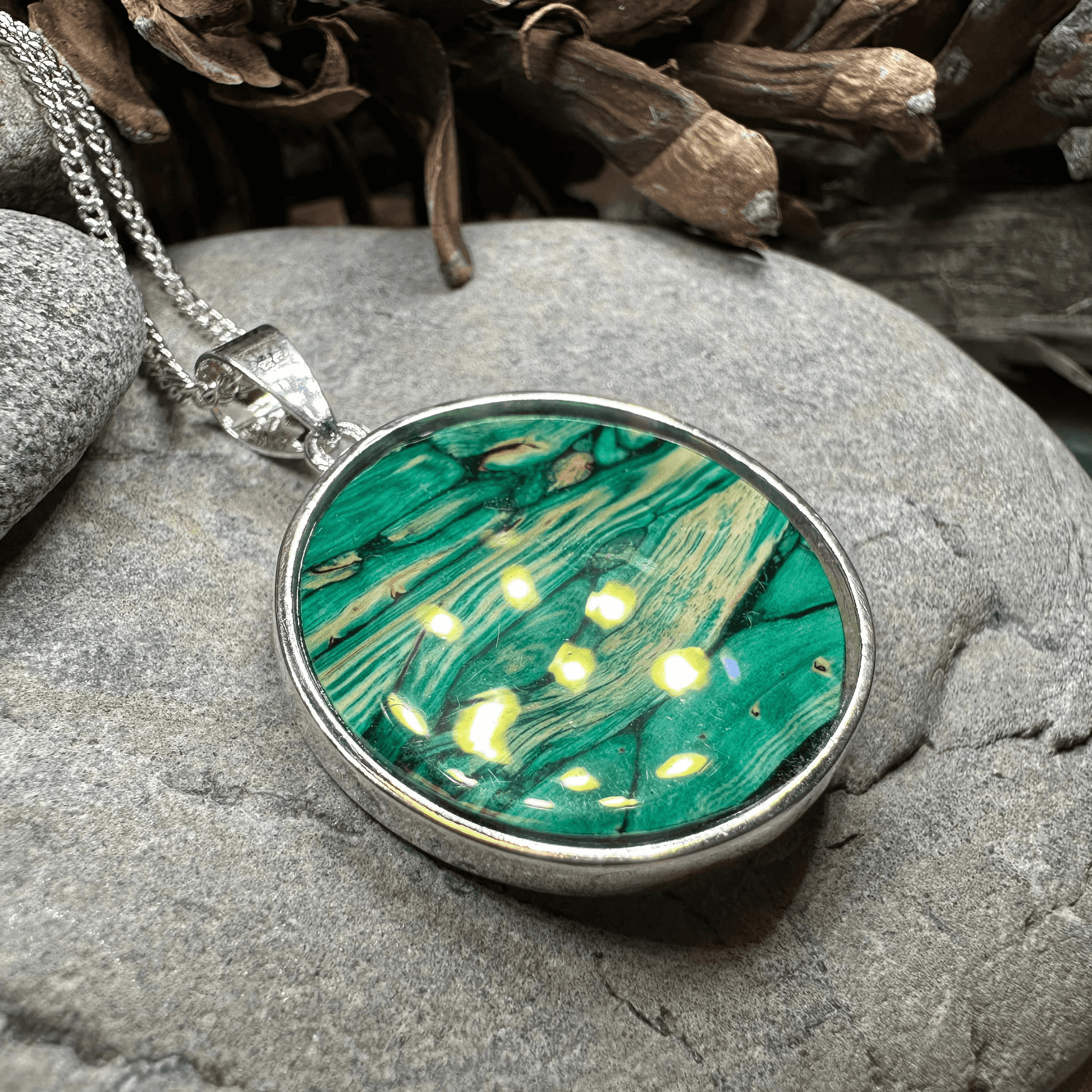 Heathergems Tree of Life Necklace - Green