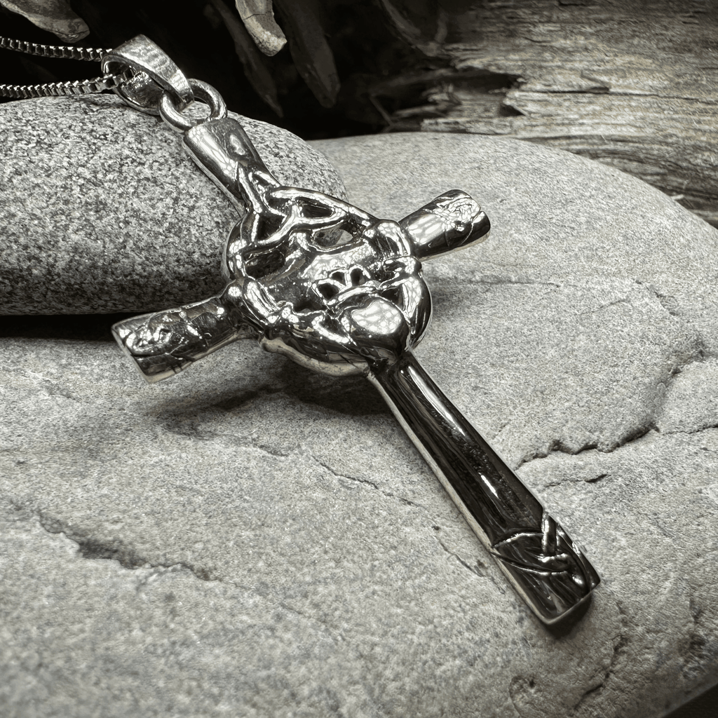 Celtic Claddagh Cross Necklace - 