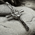 Celtic Claddagh Cross Necklace - 