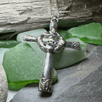 Celtic Claddagh Cross Necklace - 