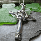 Celtic Claddagh Cross Necklace - 