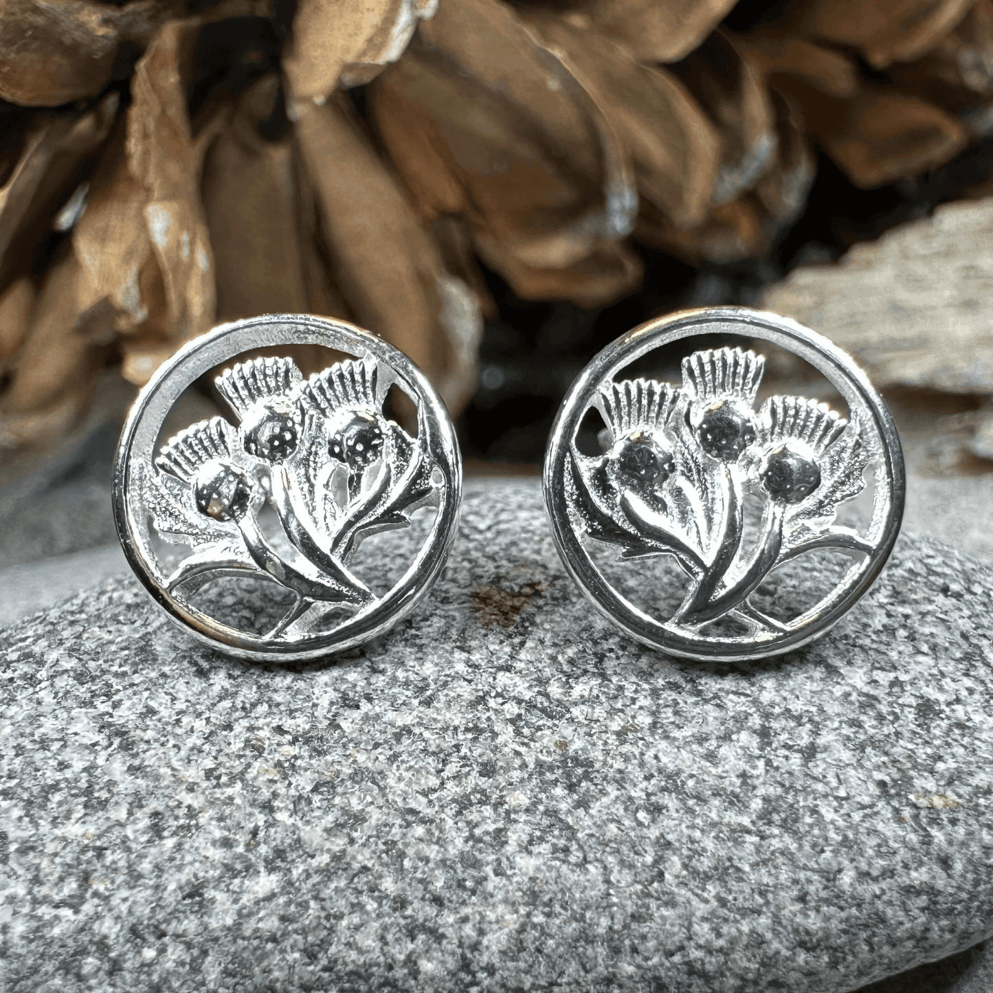 Dolina Thistle Stud Earrings - 