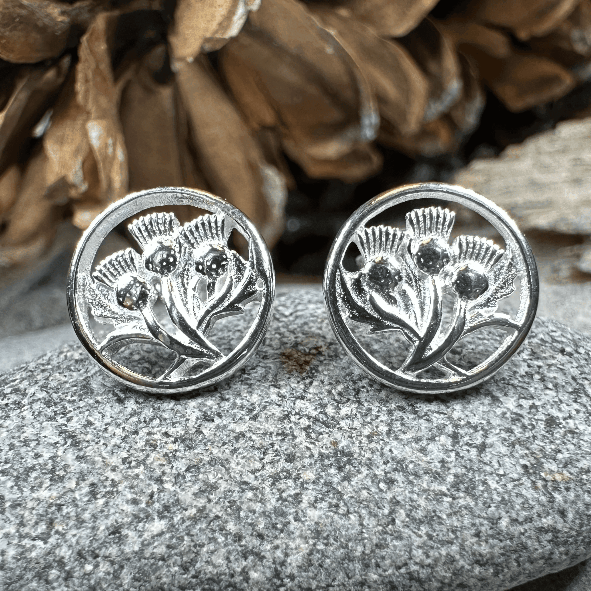 Dolina Thistle Stud Earrings - 